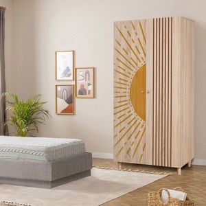 Dulap pentru haine, Vella, Lidya 2 -971, 90x192x52 cm, PAL, Sonomo imagine