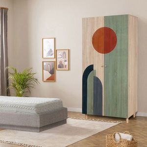 Dulap pentru haine, Vella, Lidya 2 -972, 90x192x52 cm, PAL, Sonomo imagine