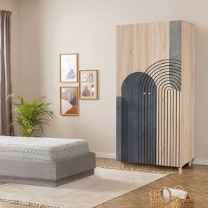 Dulap pentru haine, Vella, Lidya 2 -973, 90x192x52 cm, PAL, Sonomo imagine