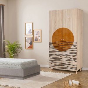 Dulap pentru haine, Vella, Lidya 2 -974, 90x192x52 cm, PAL, Sonomo imagine
