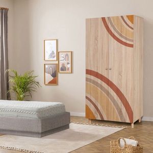 Dulap pentru haine, Vella, Lidya 2 -978, 90x192x52 cm, PAL, Sonomo imagine