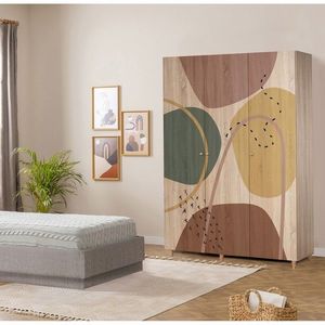 Dulap pentru haine, Vella, Lena 3 -911, 135x192x52 cm, PAL, Sonomo imagine