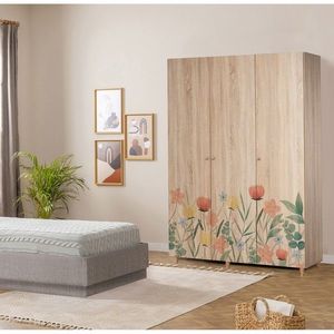 Dulap pentru haine, Vella, Lena 3 -915, 135x192x52 cm, PAL, Sonomo imagine