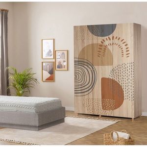 Dulap pentru haine, Vella, Lena 3 -975, 135x192x52 cm, PAL, Sonomo imagine