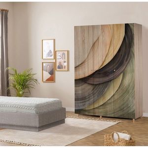 Dulap pentru haine, Vella, Lena 3 -977, 135x192x52 cm, PAL, Sonomo imagine