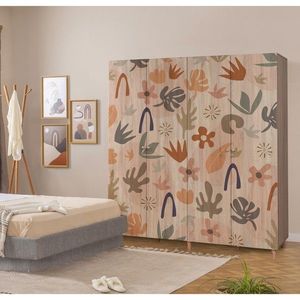 Dulap pentru haine, Vella, Loni 4 -906, 180x192x52 cm, PAL, Sonomo imagine