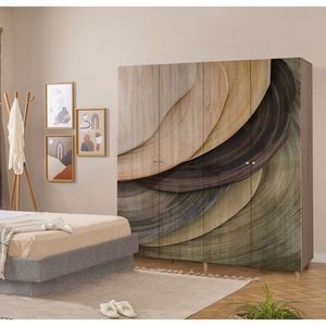 Dulap pentru haine, Vella, Loni 4 -977, 180x192x52 cm, PAL, Sonomo imagine