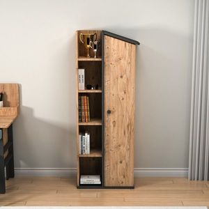 Corp biblioteca, Arnetti, Valerin, 60x161 cm, PAL, Pin Atlantic / Antracit imagine