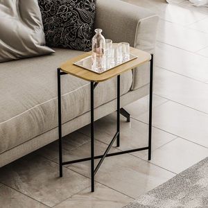 Masuta de cafea, Cerritos, Shb-003, 40x56x26 cm, Lemn, Negru / Natural imagine