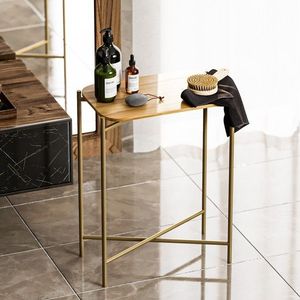 Masuta de cafea, Cerritos, Shb-003-A, 40x56x26 cm, Lemn, Aur / Natural imagine