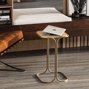 Masuta de cafea, Cerritos, Shb-001-C, 30x52x30 cm, Lemn, Aur / Natural imagine