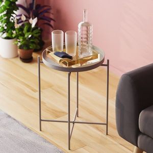 Masuta de cafea, Cerritos, Shb-007-C, 46x56x46 cm, Metal, Gri imagine