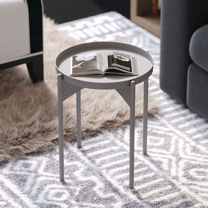 Masuta de cafea, Cerritos, Shb-002-D, 44x57x44 cm, Metal, Gri imagine