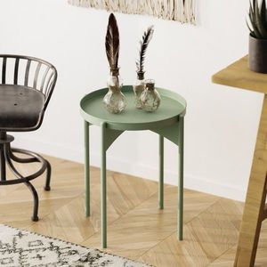 Masuta de cafea, Cerritos, Shb-002-E, 44x57x44 cm, Metal, Verde imagine