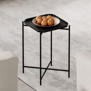 Masuta de cafea, Cerritos, Shb-008, 46x56x46 cm, Metal, Negru imagine