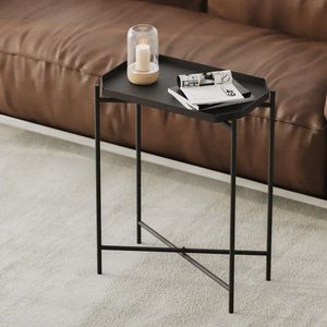 Masuta de cafea, Cerritos, Shb-009, 26x56x40 cm, Metal, Negru imagine