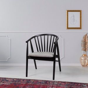 Scaun, Fairfax, Albero51, 55x77x47 cm, Lemn de fag , Negru/Bej imagine