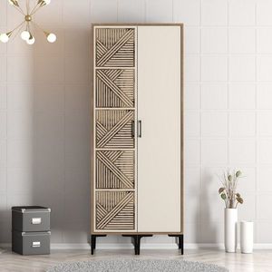 Dulap pentru haine, Hommy Craft, Kumsal PS, 80x47 cm, PAL, Maro/Crem imagine