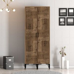 Dulap pentru haine, Hommy Craft, Kumsal PP, 80x47 cm, PAL, Maro imagine