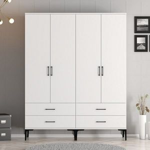 Dulap pentru haine, Hommy Craft, Kumsal TT, 160x47 cm, PAL, Alb imagine