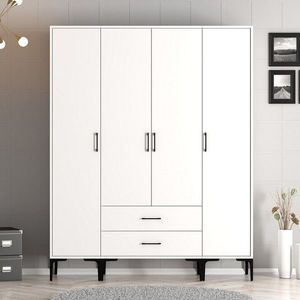Dulap pentru haine, Hommy Craft, Kumsal STS, 160x47 cm, PAL, Alb imagine