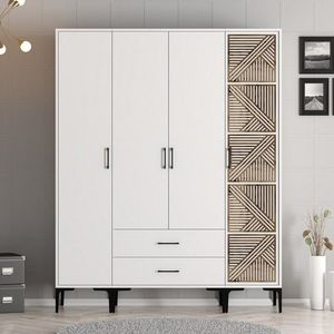 Dulap pentru haine, Hommy Craft, Kumsal STP, 160x47 cm, PAL, Alb imagine