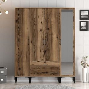Dulap pentru haine, Hommy Craft, Kumsal STR, 160x47 cm, PAL, Maro imagine