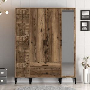 Dulap pentru haine, Hommy Craft, Kumsal PTR, 160x47 cm, PAL, Maro imagine