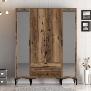 Dulap pentru haine, Hommy Craft, Kumsal RTR, 160x47 cm, PAL, Maro imagine