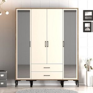 Dulap pentru haine, Hommy Craft, Kumsal RTR, 160x47 cm, PAL, Maro/Crem imagine