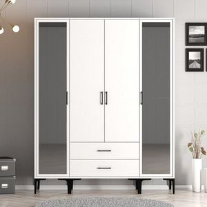 Dulap pentru haine, Hommy Craft, Kumsal RTR, 160x47 cm, PAL, Alb imagine