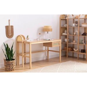 Birou, Howard, Nala 130, 130x73 cm, Corp din 100% lemn de frasin, Natural imagine