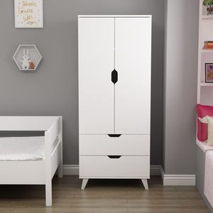 Dulap pentru haine, Inarch, Valencia, 72x176x47 cm, PAL, Alb imagine