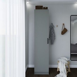 Dulap pentru haine, Miwood, Yaman 1600-040, 40x182x47 cm, PAL, Gri imagine