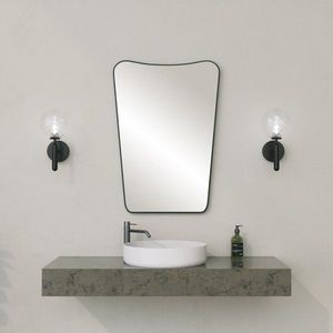 Dulap de baie cu oglindă, Neostill, Bella Cabinet, MDF , Negru imagine