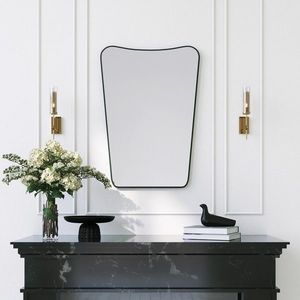 Oglinda decorativa, Neostill, Bella Donna, 50x70 cm, Metal, Negru imagine