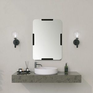 Oglinda decorativa, Neostill, Code Mirror, MDF , Negru imagine