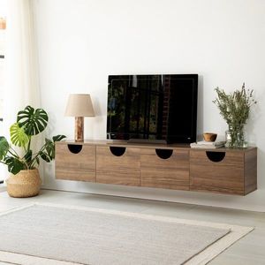 Comoda TV, Neostill, Four Seasons, 180x35x35 cm, Cadru: PAL MELAMINAT 100%., Maro imagine