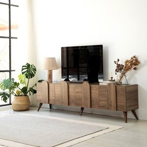 Comoda TV, Neostill, New Line, 180x50x35 cm, Cadru: PAL MELAMINAT 100%., Maro imagine