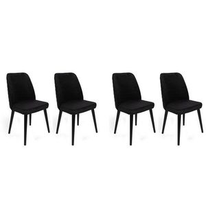 Set scaune 4 piese, Nmobb, Tutku-311 V4, Metal, Negru imagine