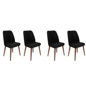 Set scaune 4 piese, Nmobb, Tutku-351 V4, Metal, Nuc negru imagine