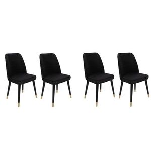 Set scaune 4 piese, Nmobb, Hugo-366 V4, Metal, Negru imagine