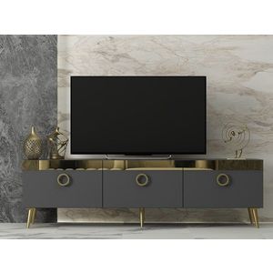 Comoda TV, Odessa, Safar, 150x30x45 cm, PAL, Antracit imagine
