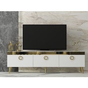 Comoda TV, Odessa, Safar, 150x30x45 cm, PAL, Alb imagine