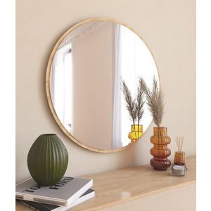 Oglinda decorativa, Siam, Ozze, 60x60x2 cm, MDF , Natural imagine