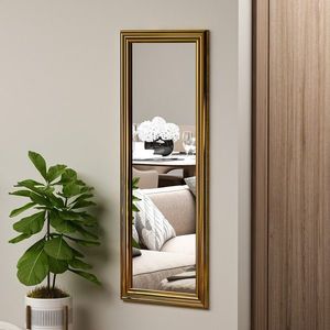 Oglinda decorativa, Siam, Smooth, 40x105x3 cm, MDF , Auriu imagine