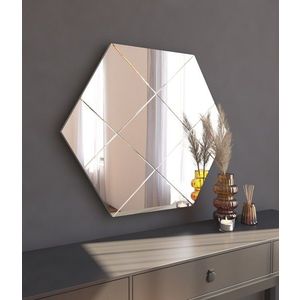 Oglinda decorativa, Siam, Assa, 70x60x2 cm, MDF , Alb imagine