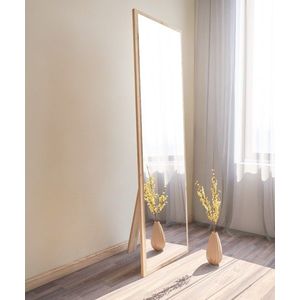 Oglinda decorativa, Siam, Tessa, 50x160x2 cm, MDF , Natural imagine