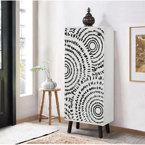 Pantofar, Vella, Vegas, 50x135x38 cm, PAL, Alb/Negru imagine