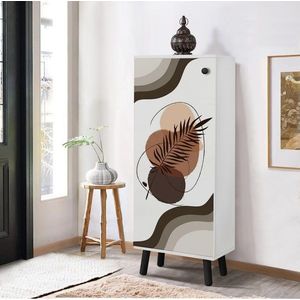 Pantofar, Vella, Vegas, 50x135x38 cm, PAL, Alb/Negru imagine
